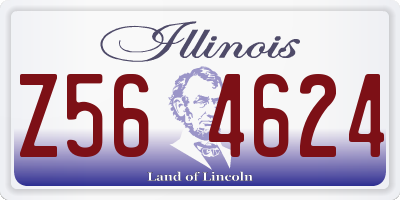 IL license plate Z564624