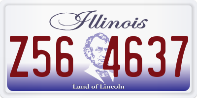 IL license plate Z564637