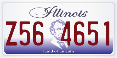 IL license plate Z564651