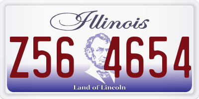 IL license plate Z564654