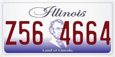 IL license plate Z564664