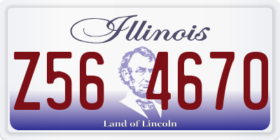 IL license plate Z564670