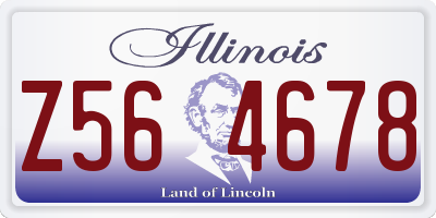 IL license plate Z564678