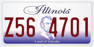 IL license plate Z564701