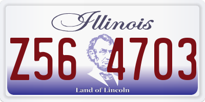 IL license plate Z564703
