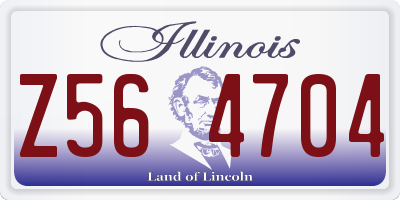 IL license plate Z564704