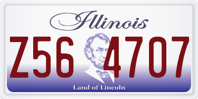 IL license plate Z564707