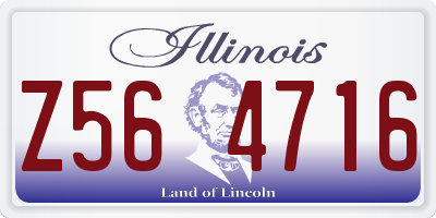 IL license plate Z564716