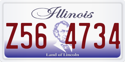 IL license plate Z564734