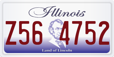 IL license plate Z564752