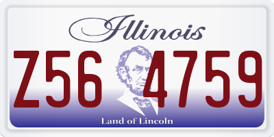IL license plate Z564759
