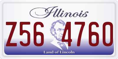 IL license plate Z564760
