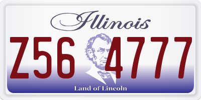 IL license plate Z564777