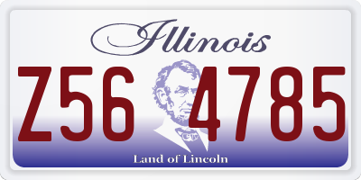 IL license plate Z564785