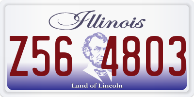 IL license plate Z564803