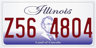 IL license plate Z564804
