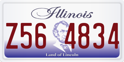 IL license plate Z564834