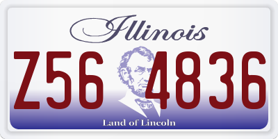 IL license plate Z564836