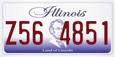 IL license plate Z564851
