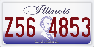 IL license plate Z564853