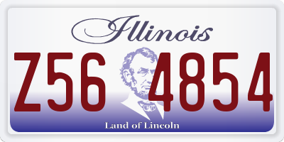 IL license plate Z564854