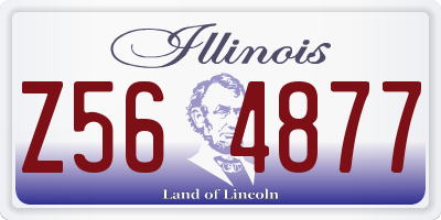 IL license plate Z564877
