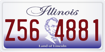 IL license plate Z564881