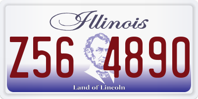 IL license plate Z564890