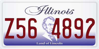 IL license plate Z564892