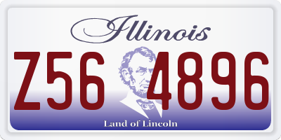 IL license plate Z564896