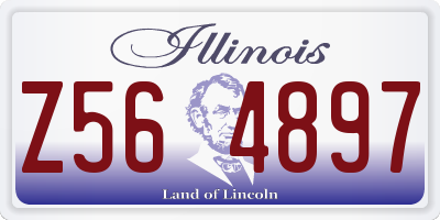 IL license plate Z564897