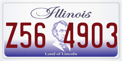 IL license plate Z564903