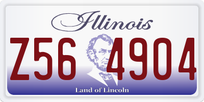 IL license plate Z564904