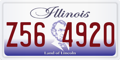 IL license plate Z564920