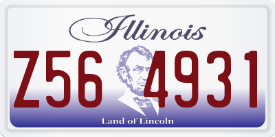 IL license plate Z564931