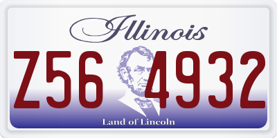 IL license plate Z564932