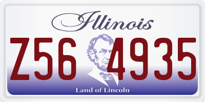 IL license plate Z564935