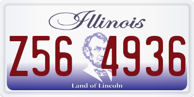 IL license plate Z564936