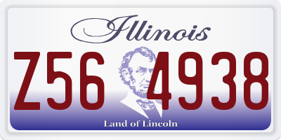 IL license plate Z564938