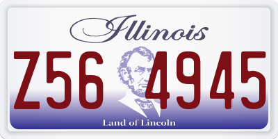 IL license plate Z564945