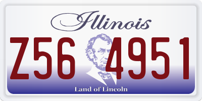 IL license plate Z564951