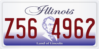 IL license plate Z564962