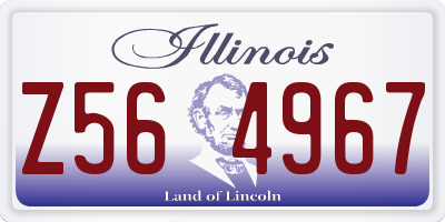 IL license plate Z564967