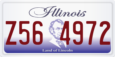 IL license plate Z564972