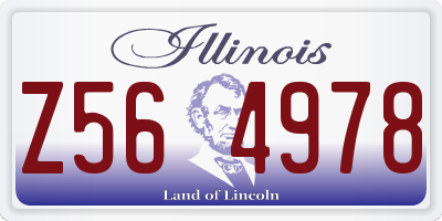 IL license plate Z564978