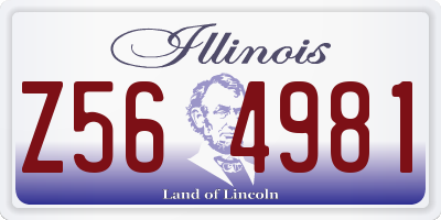 IL license plate Z564981
