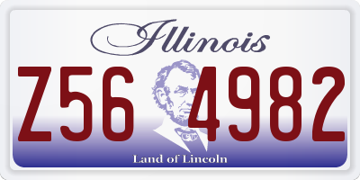 IL license plate Z564982