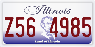 IL license plate Z564985