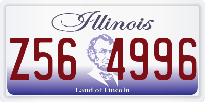 IL license plate Z564996