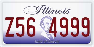 IL license plate Z564999